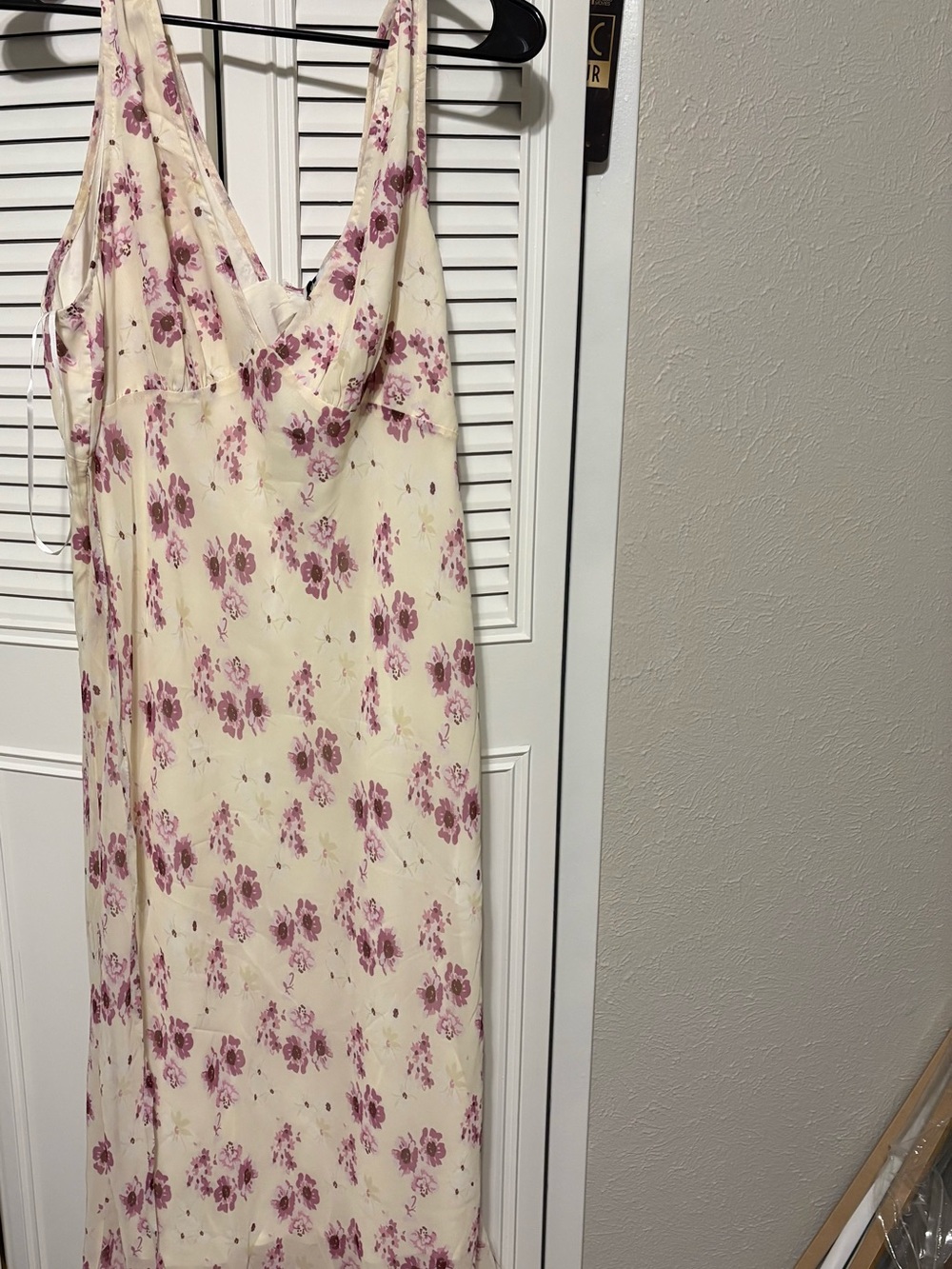 Princess Polly Cream Dress with Pink Floral Print